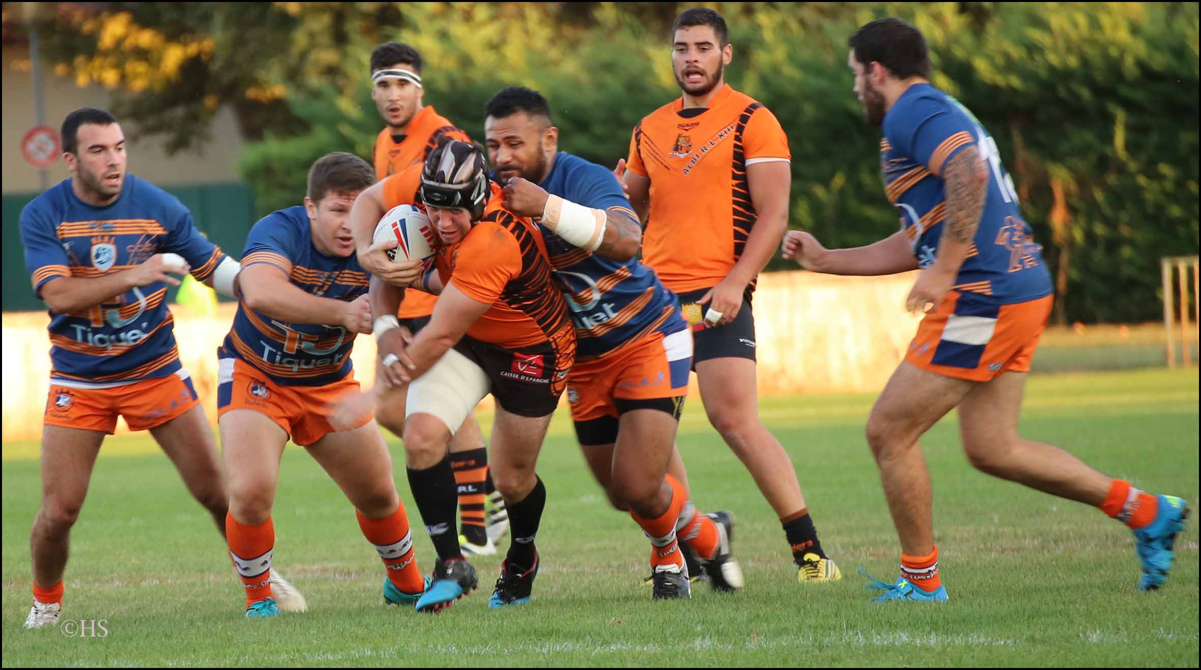 Ô rugby jersey GROS MINETS ARL XIII ALBI worn n°13 shirt M