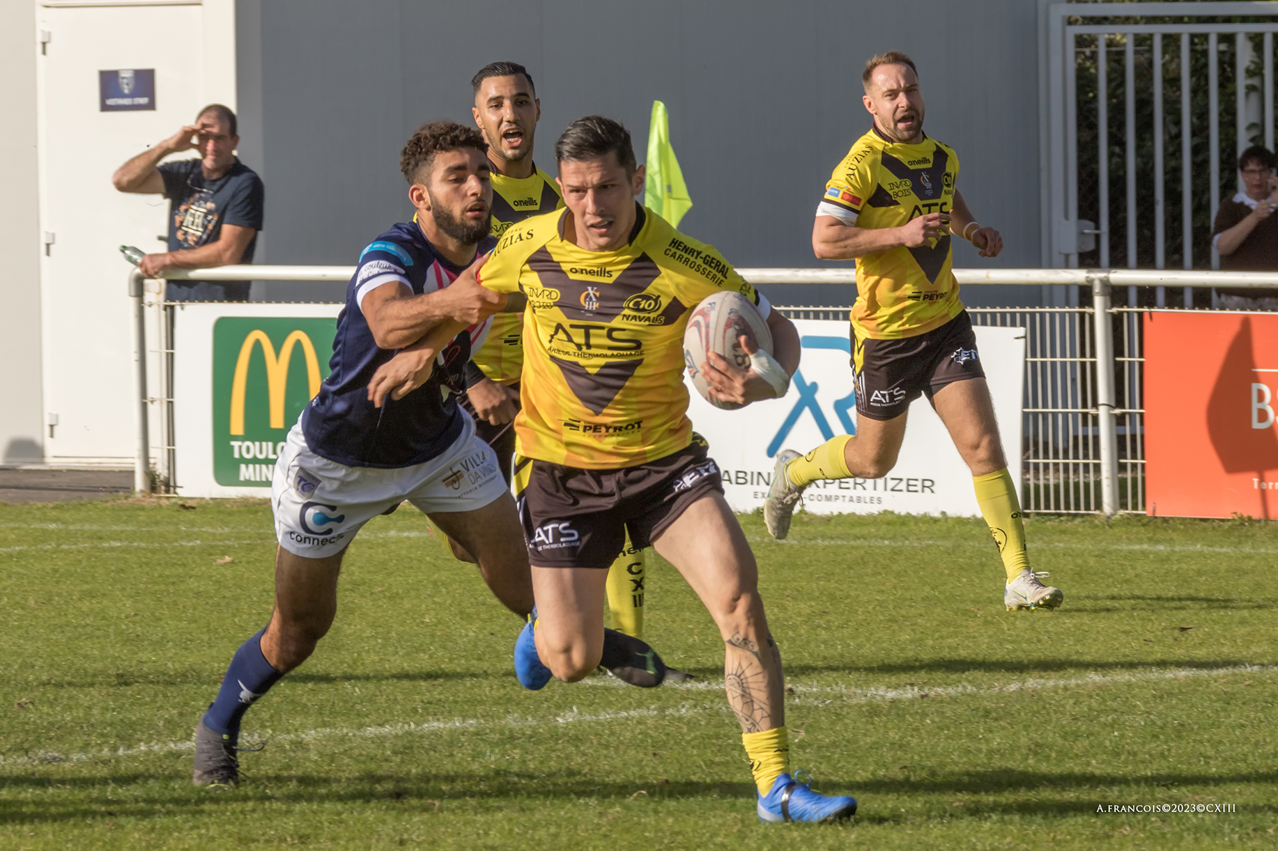 Poster équipe Rugby à XIII De Carcassonne – ASC – Années 70 – Vintage
