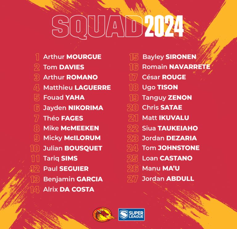 Dragons Catalans l effectif pour la saison 2024 dévoilé