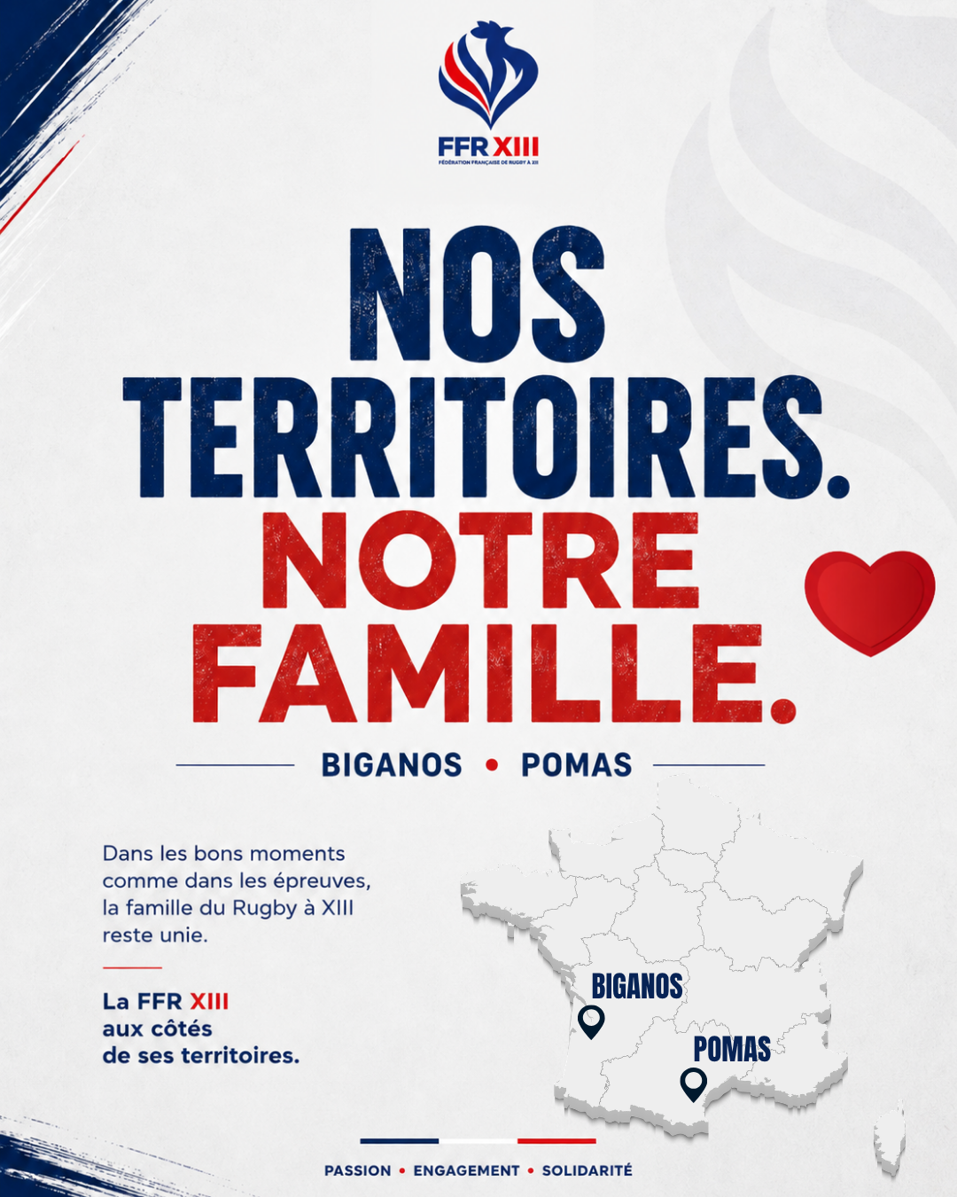 La FFR XIII aux côtés de ses licenciés et sympathisants, de leur famille et amis