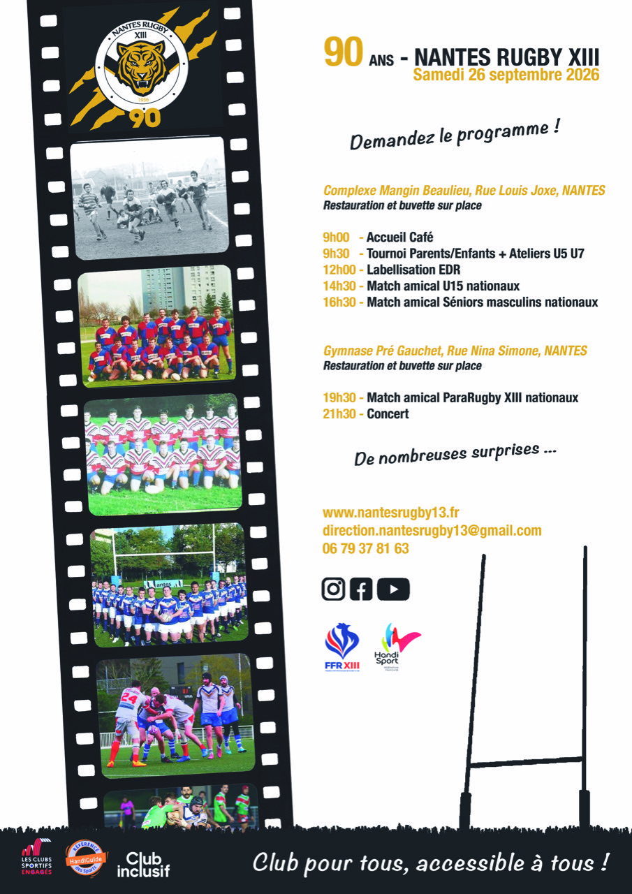 Le Nantes Rugby XIII célèbre 90 ans d’histoire
